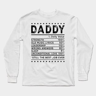 DADDY DAILY VALUE Retro Gift for Father’s day, Birthday, Thanksgiving, Christmas, New Year Long Sleeve T-Shirt